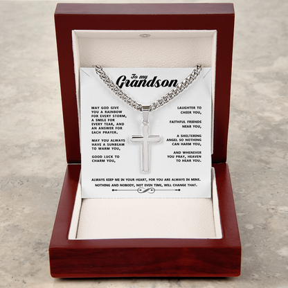 To My Grandson Faith Necklace
