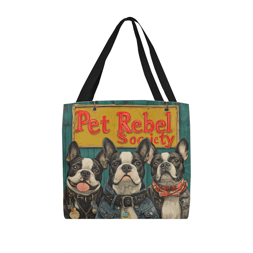 Pet Rebel Society Tote Bag - 3 Frenchies