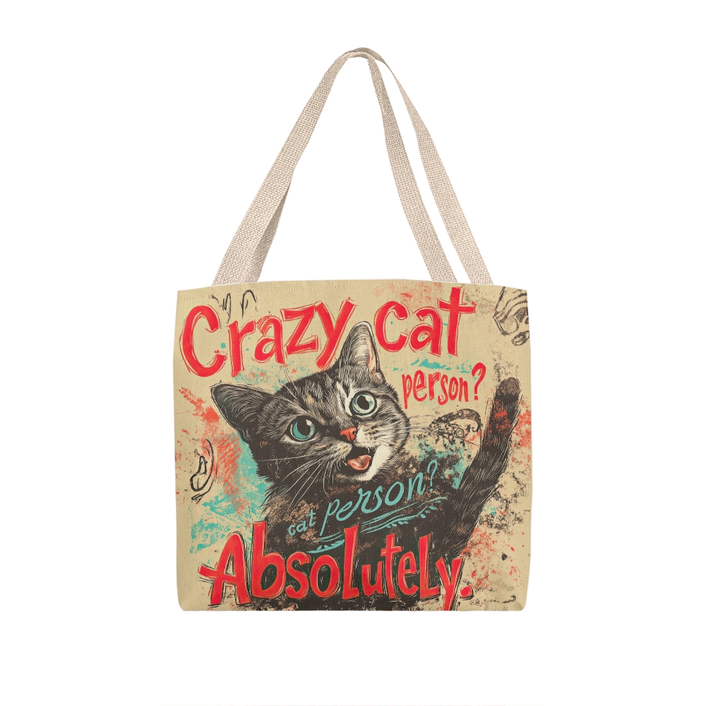 Crazy Cat Person Tote Bag